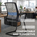 Dark grey ergonomic office chair with supportive mesh back and armrests
