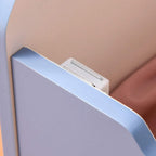 Blue lid support hinge stay inside kids storage box