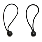 Black bungee tie cords with round end caps