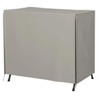 Light grey three-seater swing chair protective cover, fitted rectangular shell