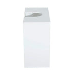 White bathroom under-sink storage cabinet body with sink cutout on top