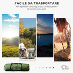 Dark green tunnel tent with included carry bag for convenient transport