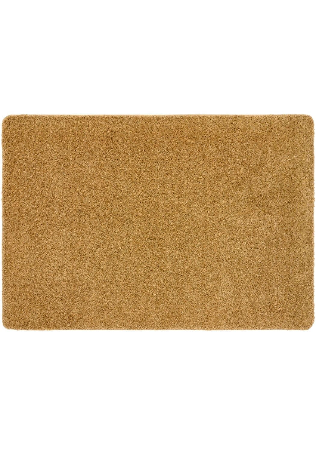 Washable Ochre Shaggy Rug