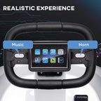 Electric bumper car steering wheel with built-in control panel and buttons