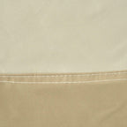 Beige 600D oxford fabric with stitched seam edge close-up