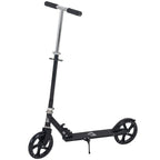 Black kids foldable kick scooter with adjustable handlebar and rear fender brake