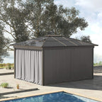 Light grey gazebo replacement wall set panel draped on the side with top attachments