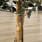 Artificial ficus tree trunk with speckled bark and attached stems