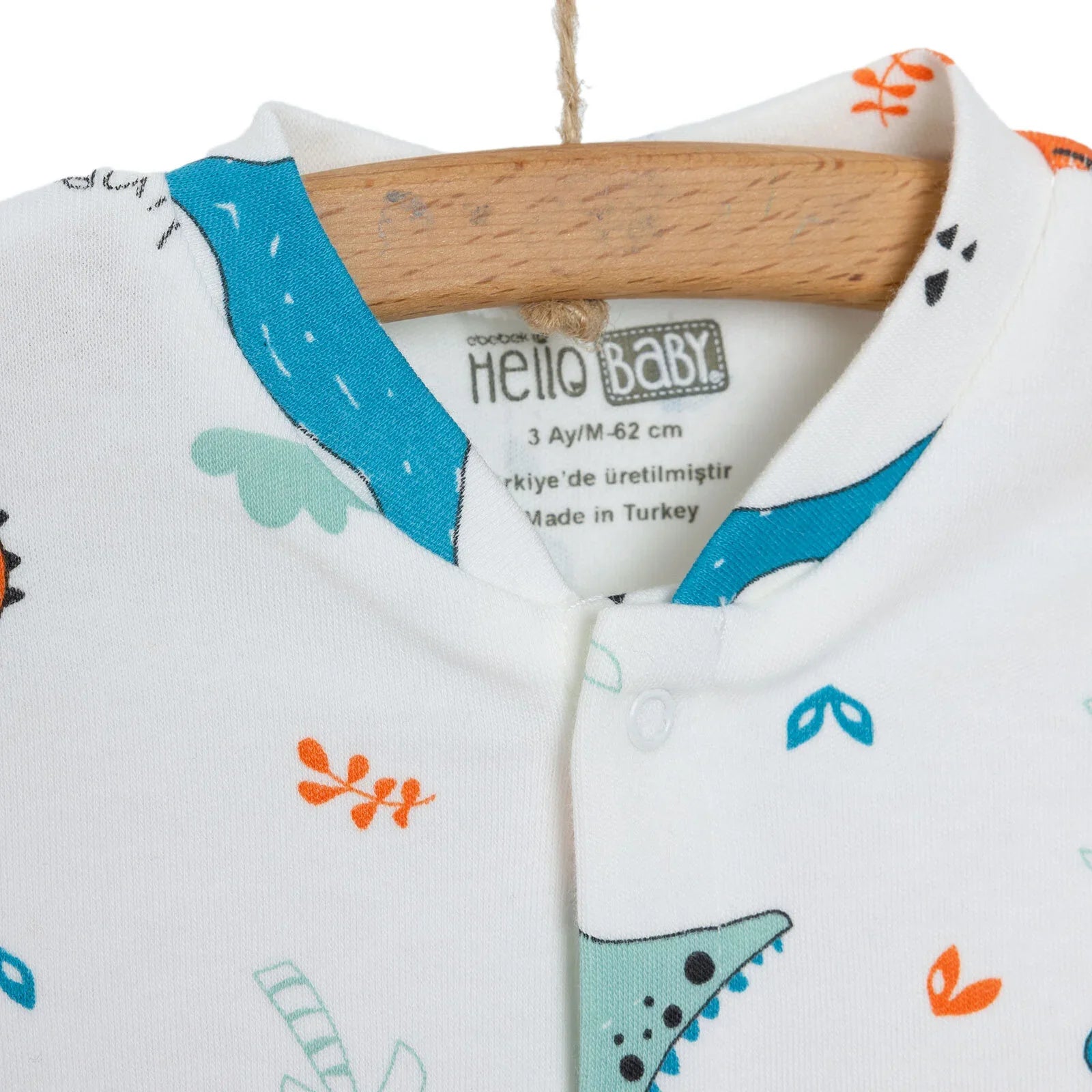 HelloBaby Baby Boy Jumpsuit-Body-Hat - Ecru