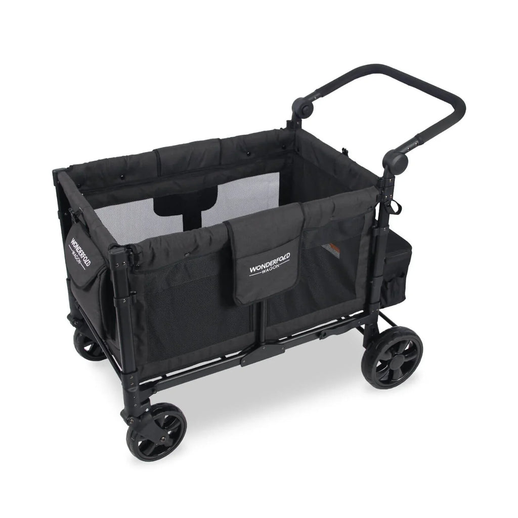 Wonderfold Wagon W4 Elite Quad Stroller Wagon - Volcanic Black