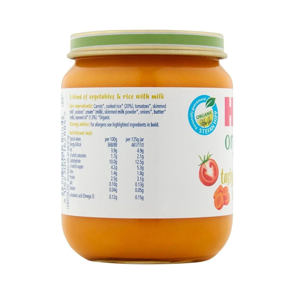 HiPP Organic Tasty Vegetable Risotto Baby Food Jar 6+ months 125g