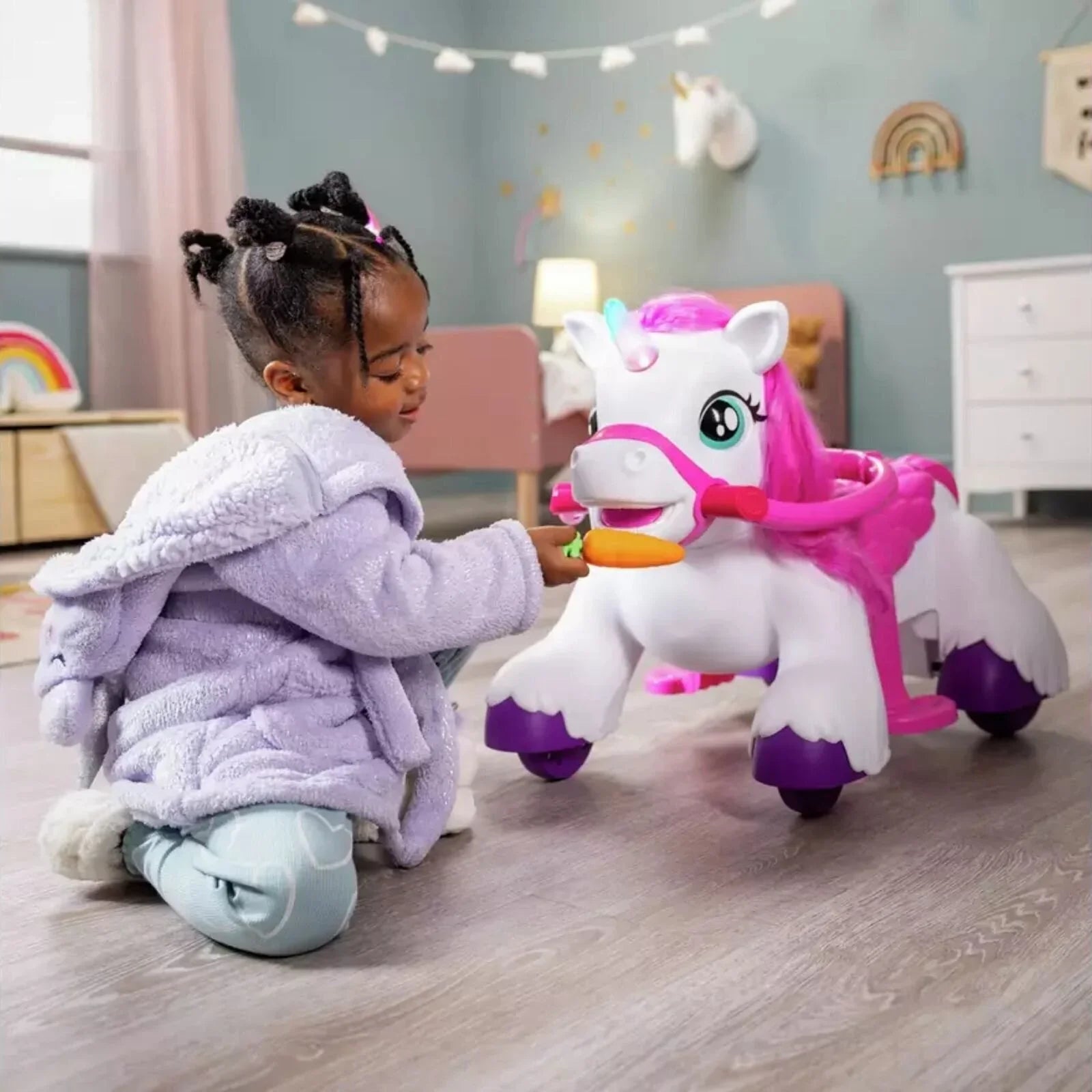 Xootz Magical Unicorn 6V Electric Ride On - White