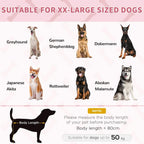 XX-large elevated pet cot sizing shown with dog silhouettes