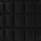 Black padded weighted vest panel with segmented quilted fabric