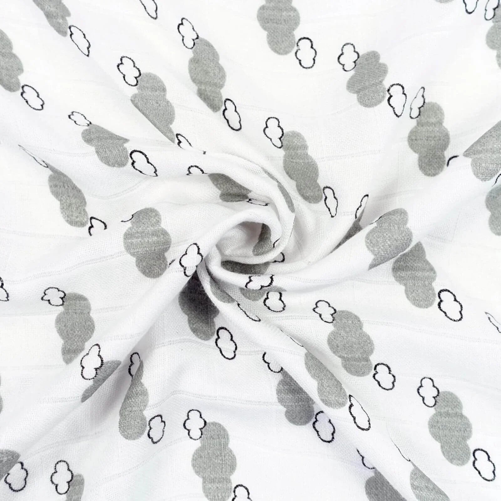MuslinZ Bamboo/Organic Cotton Muslin Set - Grey Cloud