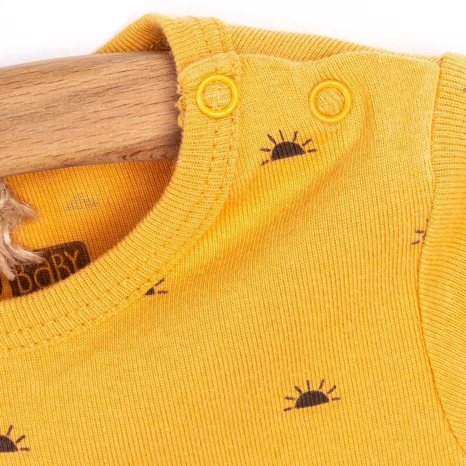 HelloBaby Baby Girl Short Sleeve Body - Mustard - Bobobiy
