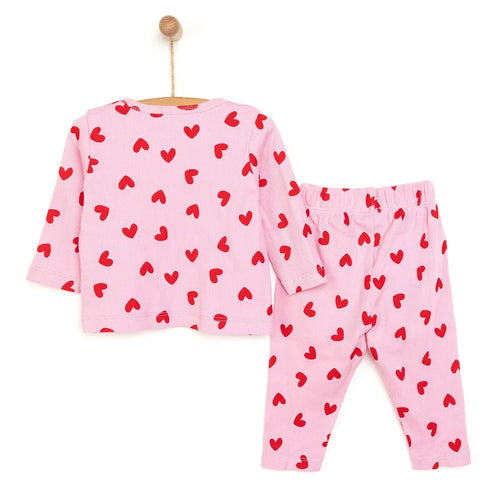 HelloBaaby Baby Girl Long sleeve Pyjamas Set - Pink - Bobobiy