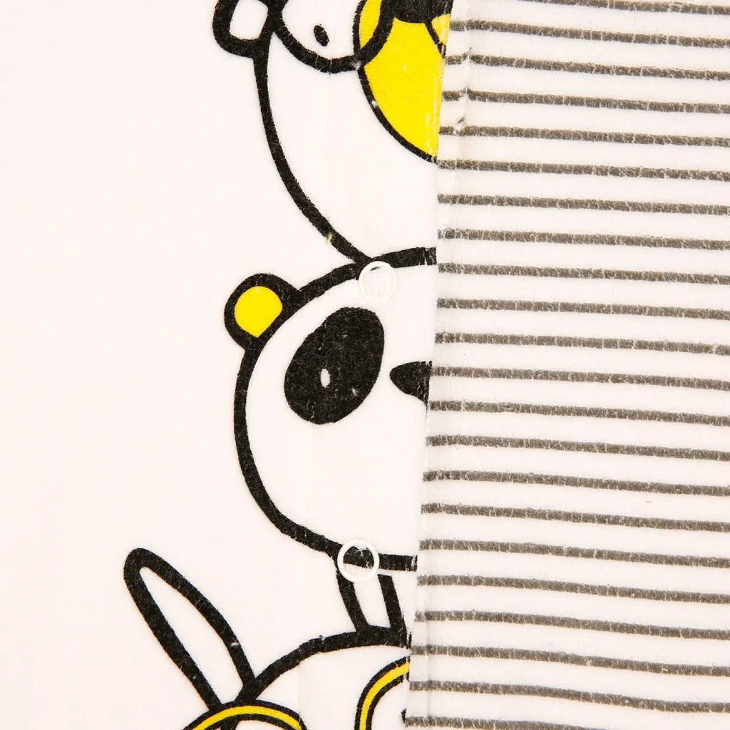 Cassiope Newborn Funny Friend Velvet Footed Jumpsuit - Ecru - Bobobiy