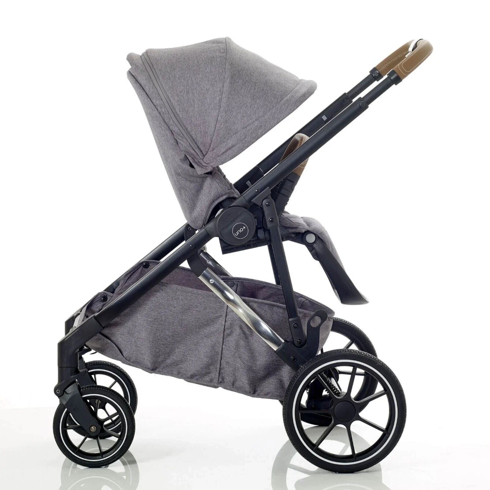 Mee-Go Uno Plus 2-in-1 Pushchair & Pram - Grey/Chrome