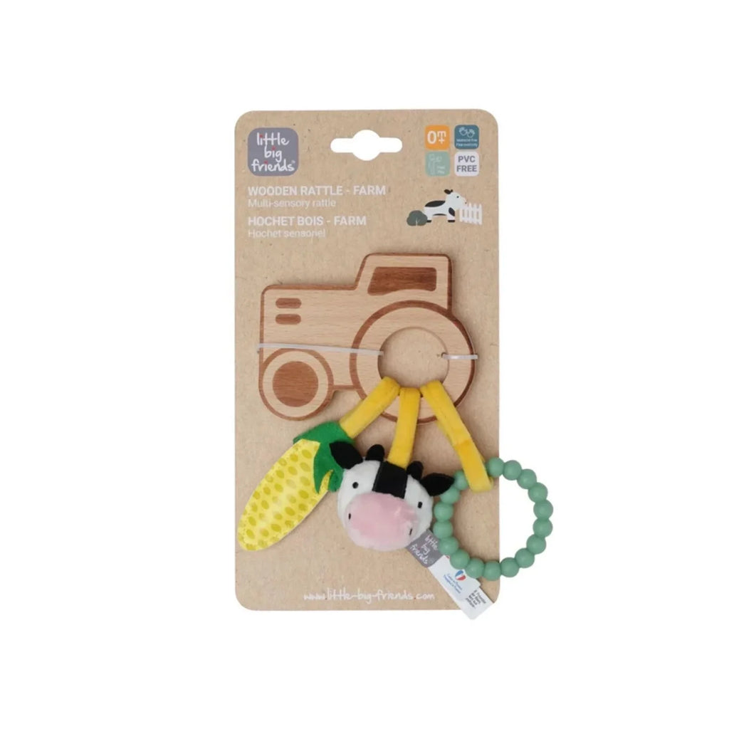Little Big Friends Wooden Rattle - Farm
