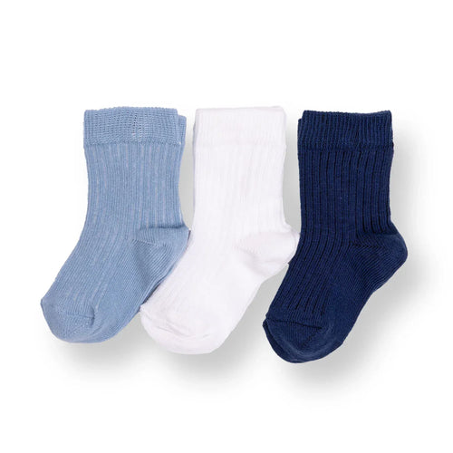 HelloBaby Ankle Socks 3 pcs - Navy Blue - Bobobiy