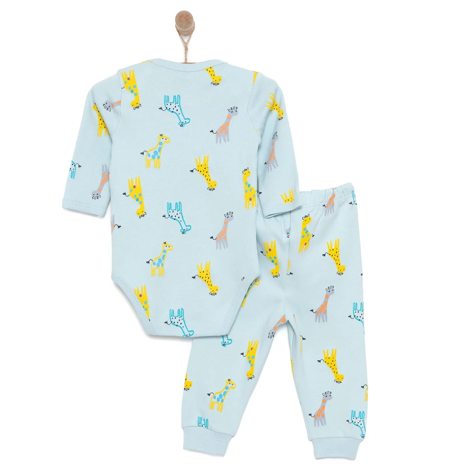 HelloBaby Unisex Body- Footless Bottom - Light Blue