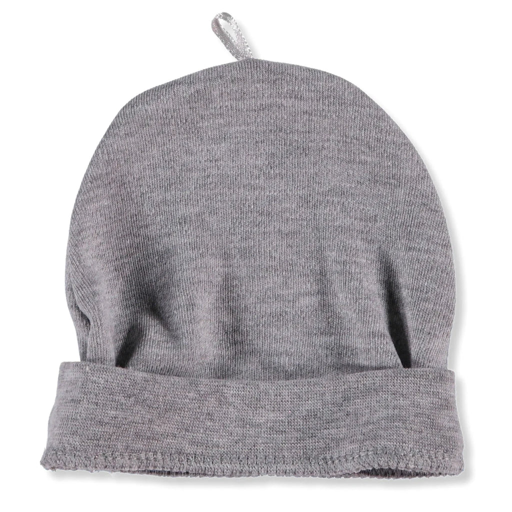 HelloBaby Newborn Basic Hat - Grey Melange
