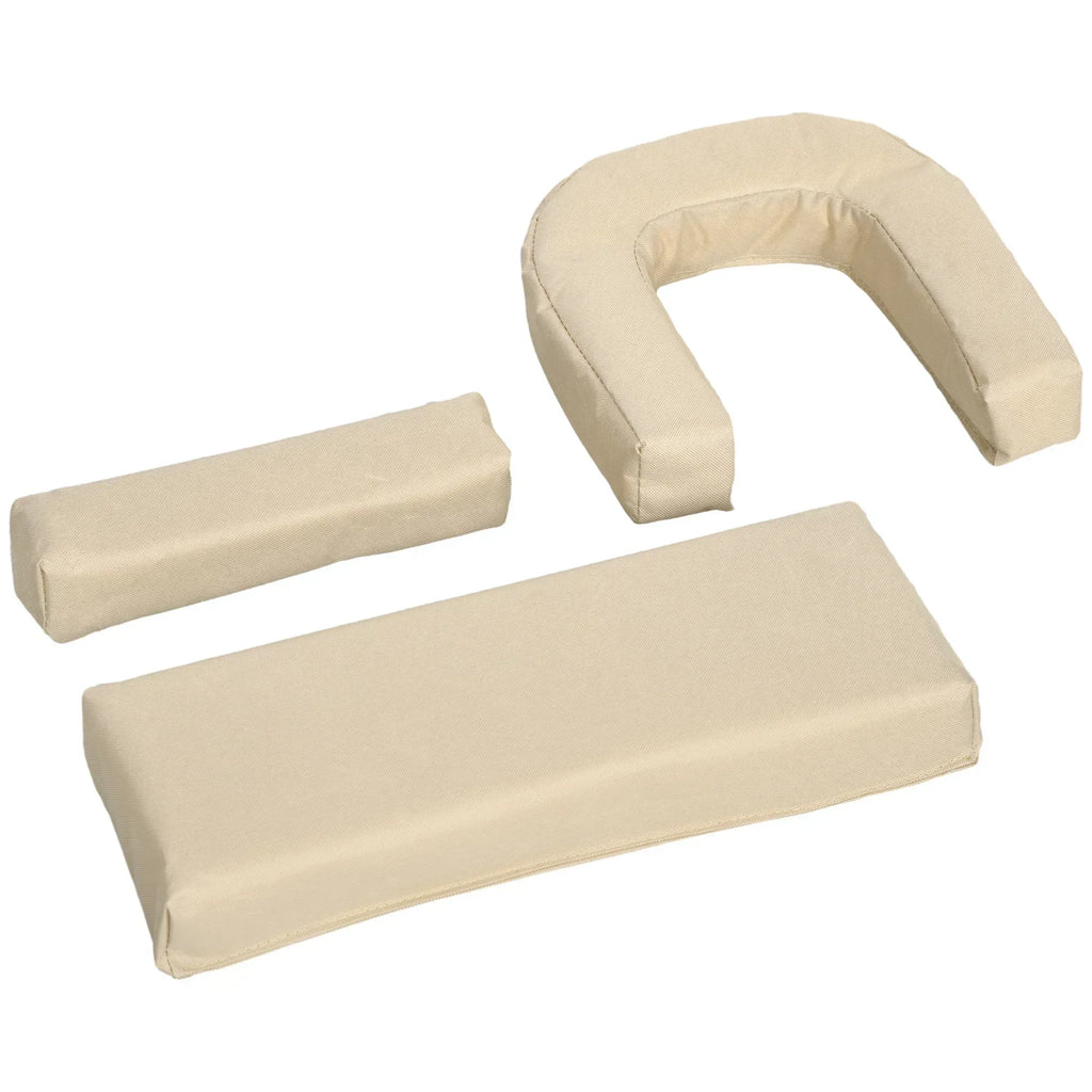 Folding Sun Loungers Set of 2 with Face Hole, 4-Position Adjustable Backrest Garden Recliner Chairs Sunbeds, Outdoor Lounge Chairs with 600 D Oxford Cloth Seat, Pillow for Beach, Sand - Bobobiy