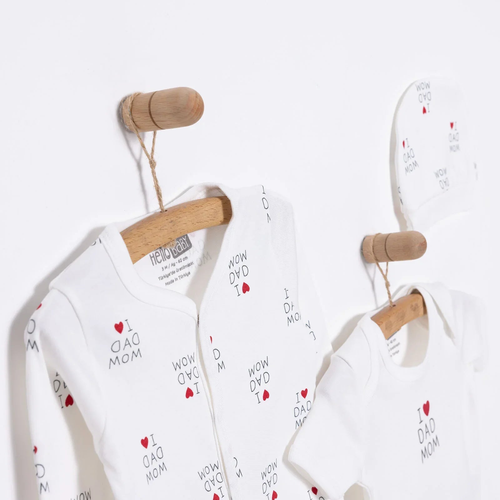 HelloBaby Newborn Baby Mom&Dad Jumpsuit- - Ecru