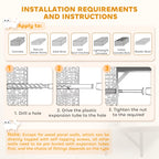 Beige wall-mounted cat furniture installation instructions with mounting illustrations