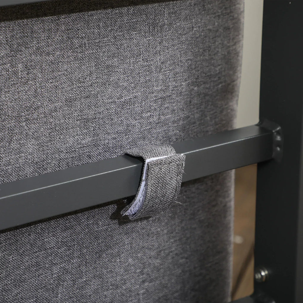 4 Pieces Garden Sofa Set 2 Single Armchair 1 Bench & Side Table Set Aluminium Frame Patio Furniture with Cushions Grey - Bobobiy