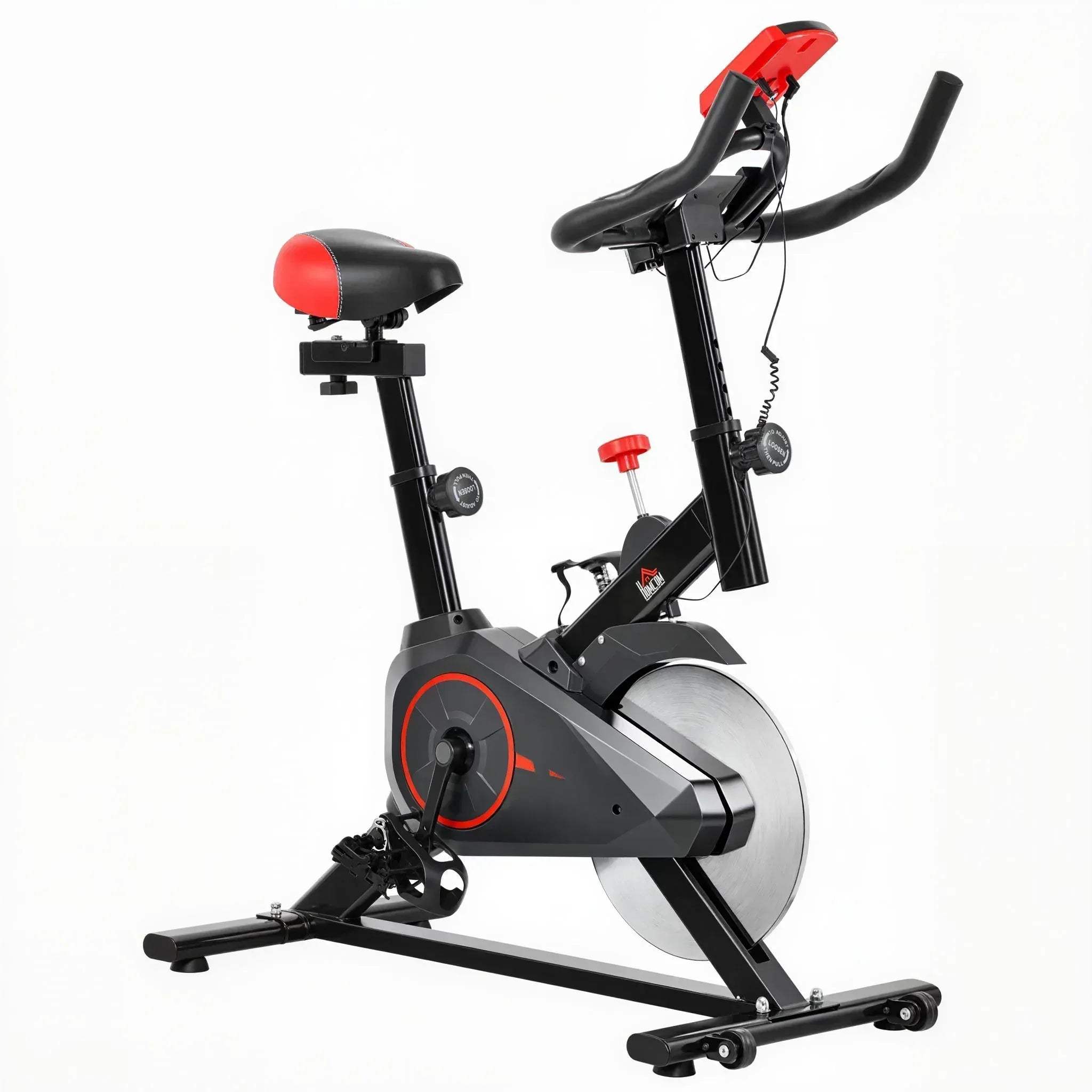 Indoor Upright Exercise Bike Machine with Adjustable Seat Resis – Bobobiy