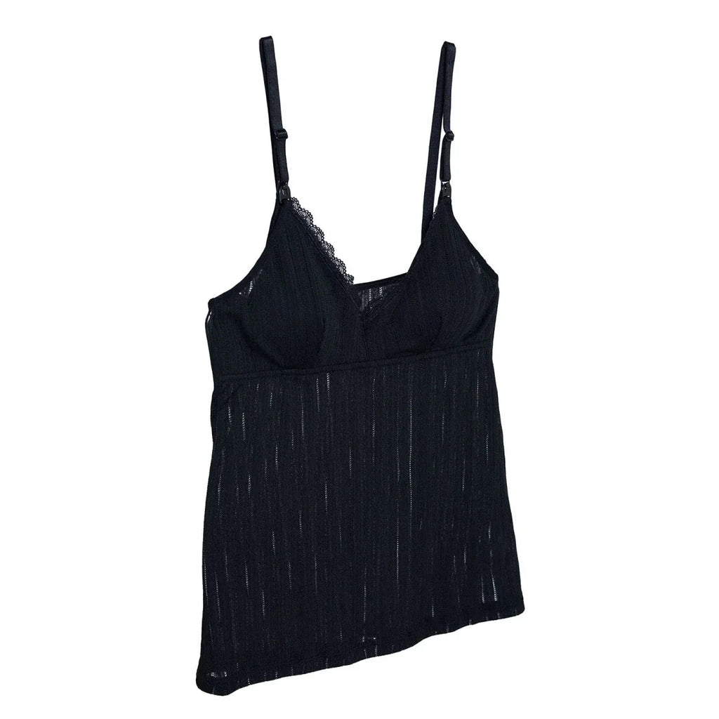 Baby Mom Mom Nursing Vest Strappy - Black