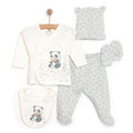 Little Life Unisex 5 Piece Newborn Set - Ecru