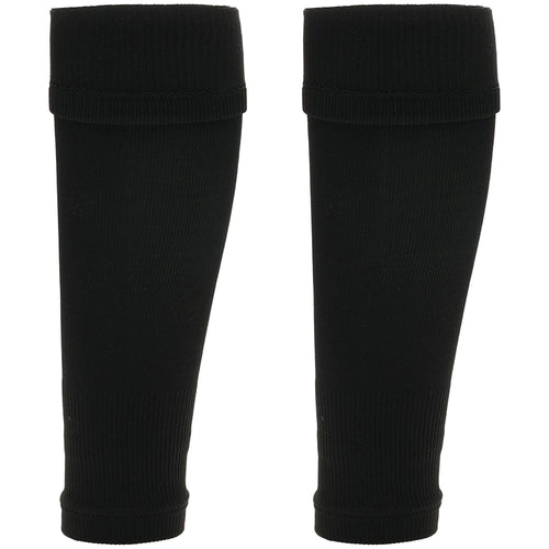 adults-black-football-leg-sleeve-socks-compression-support-fits-over-shin-pads-breathable-secure-for-training-running-by-sock-stack-black-socks-1176950114 - Bobobiy