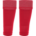 Adults Red Football Leg Sleeve Socks Compression Support Fits Over Shin Pads Breathable & Secure for Training Running