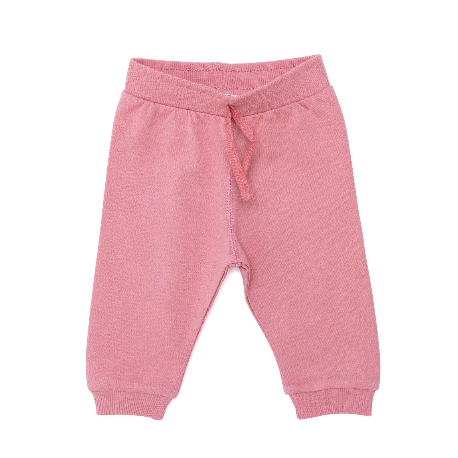 HelloBaby Basic Girl Low Raised Joggers - Light Rose - Bobobiy