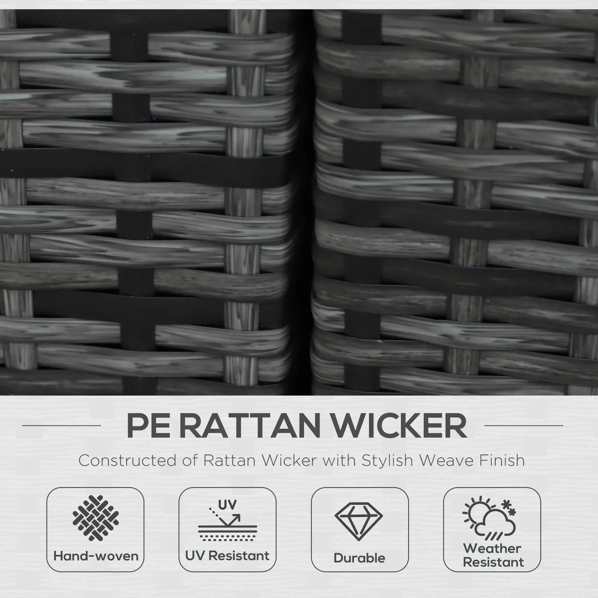 8 Piece Rattan Corner Sofa Set with Wide & Deep Seat, Assembled Aluminium PE Rattan Garden Furniture Set with Thick Cushions and Glass Top Table for Outdoor, Conservatory, Grey - Bobobiy