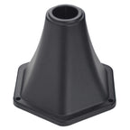 Black solar lantern base cap with rounded top and two side holes