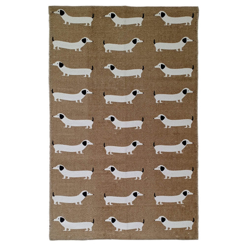 Animal Printed Rug Sausage Dog Modern Non-Slip Soft Durable Floor Rug for Living Room Bedroom Hallway & Office