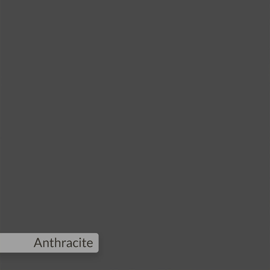 Anthracite floating shelf panel close-up with smooth matte finish