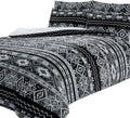 aztec-print-teddy-fleece-duvet-set-with-reversible-sherpa-fur-luxurious-winter-comfort-in-single-double-king-sizes-by-olivia-rocco-single-black-duvet-cover-948733635 - Bobobiy