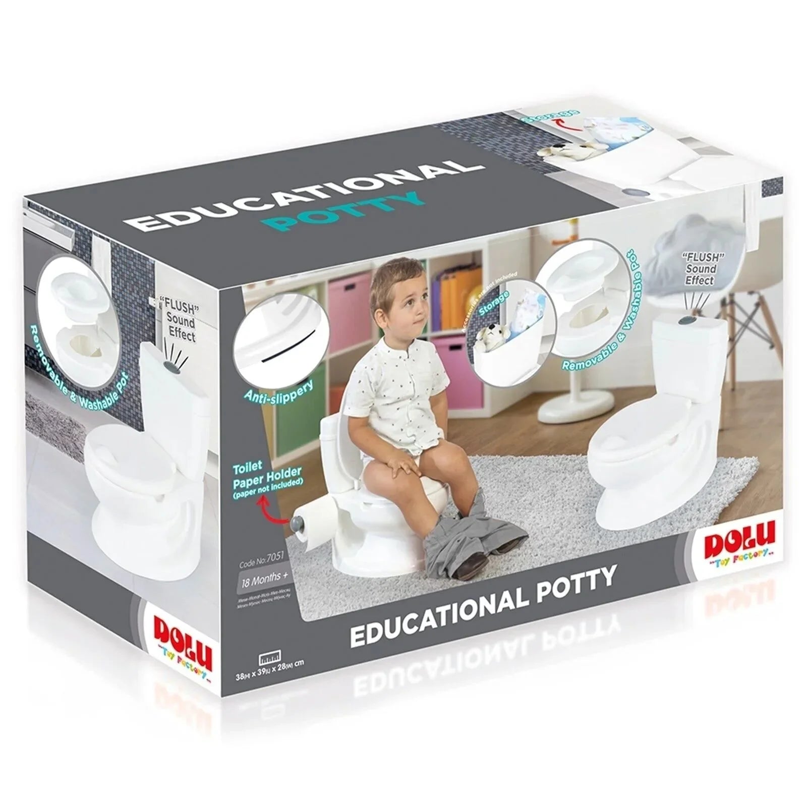 Dolu Educational Baby Potty 18+ months - White