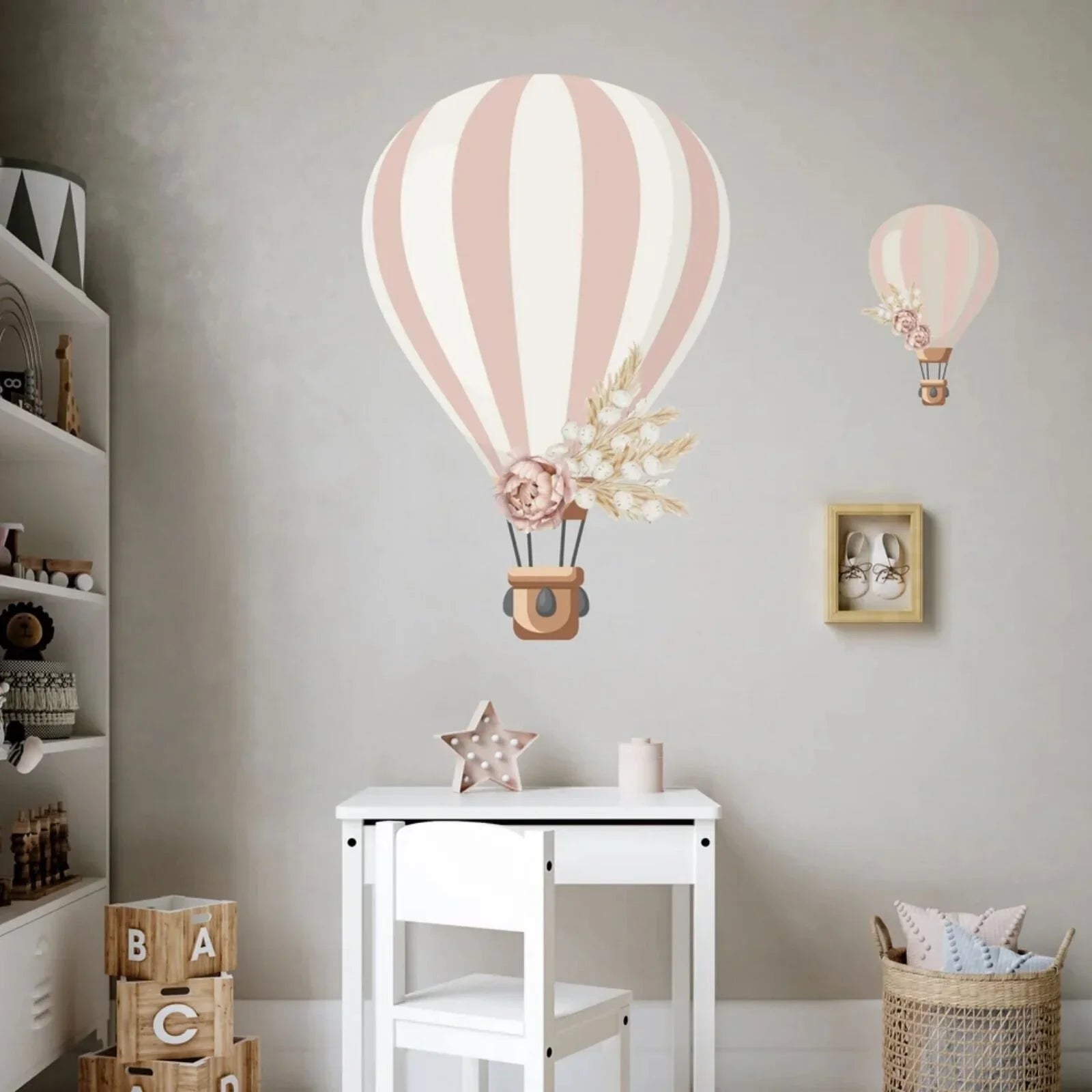 Live Vida Floral Hot Air Balloon Wall Stickers