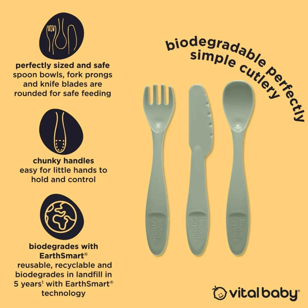 Vital Baby Nourish Perfectly Simple Cutlery Pack of 15 - Bobobiy