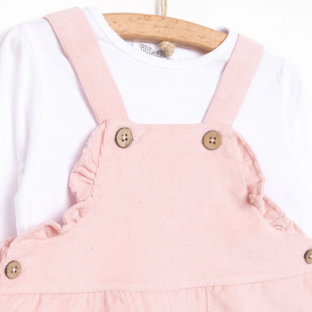 HelloBaby Basic Baby Girl Dungaree - Powder