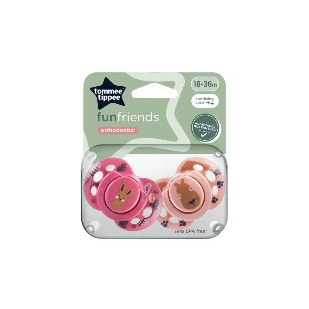 Tommee Tippee Fun Style Soother 18-36 months Pack of 2 Assorted - Bobobiy