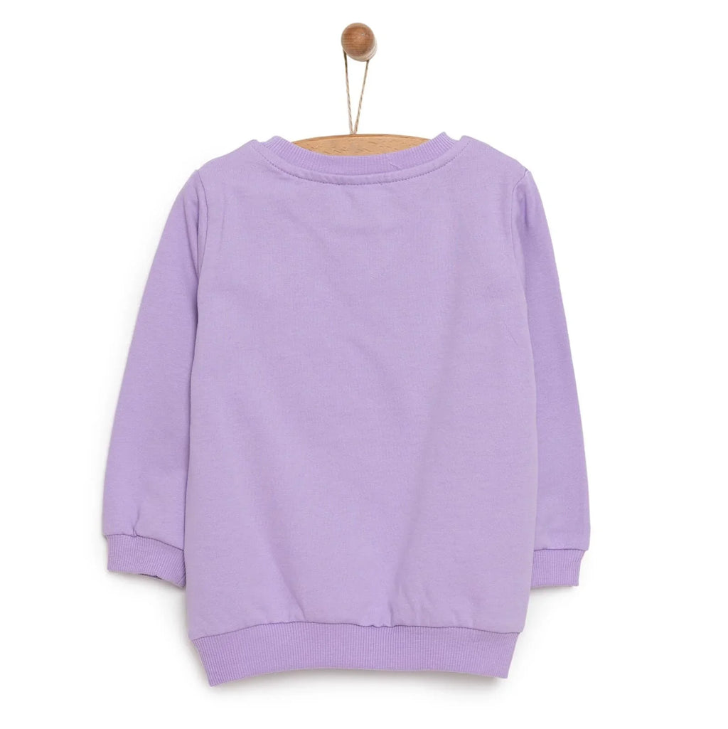HelloBaby Baby Girl Unicorn Printed Sweatshirt - Purple