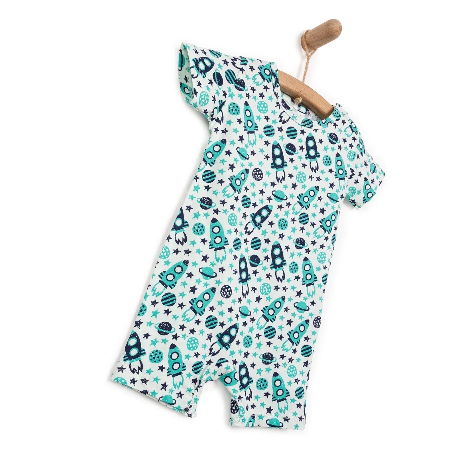 HelloBaby Boy Short Overalls - Green - Bobobiy