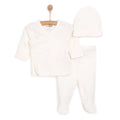 HelloBaby Newborn Organic Wrapover Top-Hat - Ecru